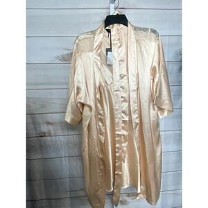 Brand New Taurus Women's Small Champagne Beige Nightgown Slip Dress Robe